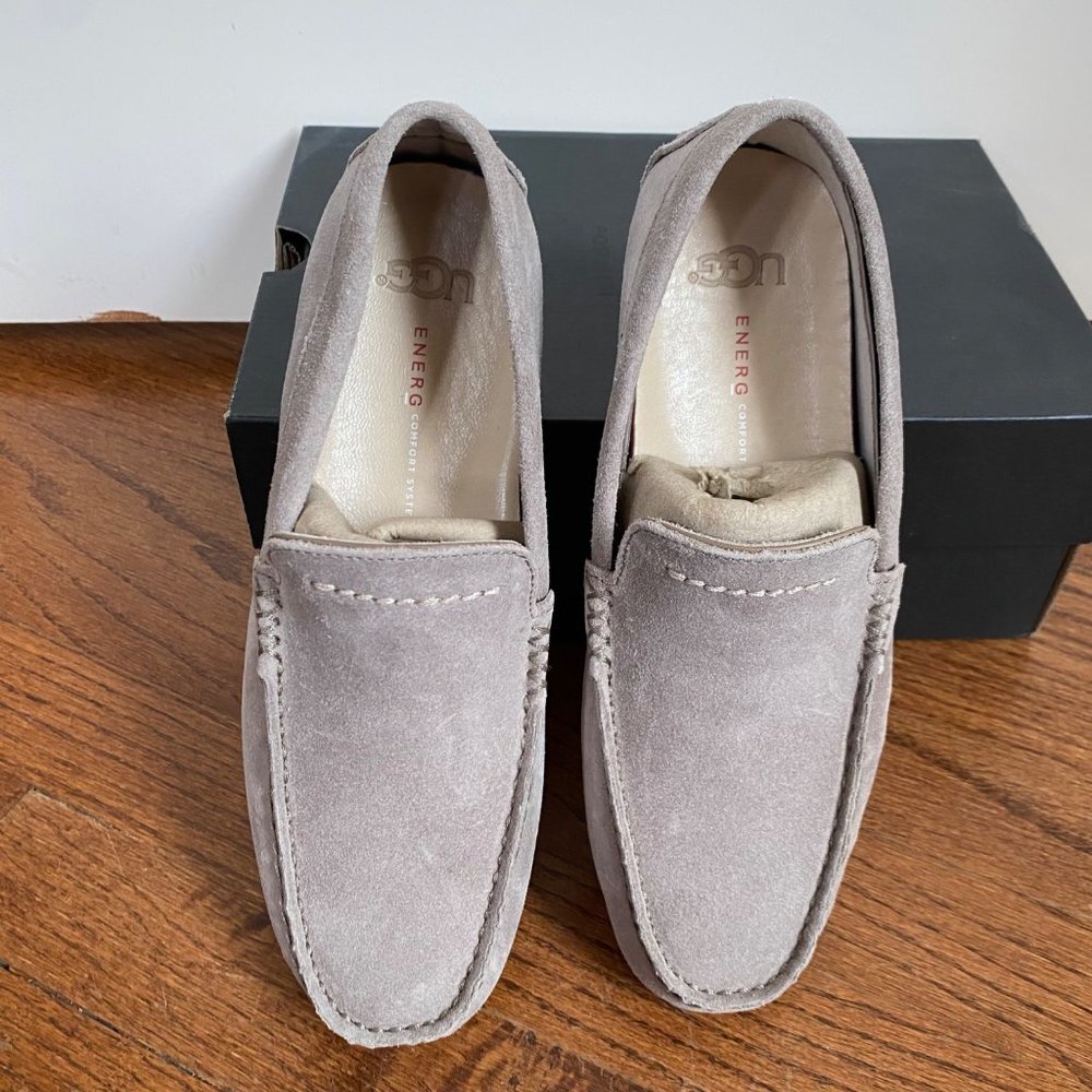 UGG Loafers Leather Suede Moccasins Henrick Gray Slip-ons Gray Mens Size 7 New - Picture 6 of 12